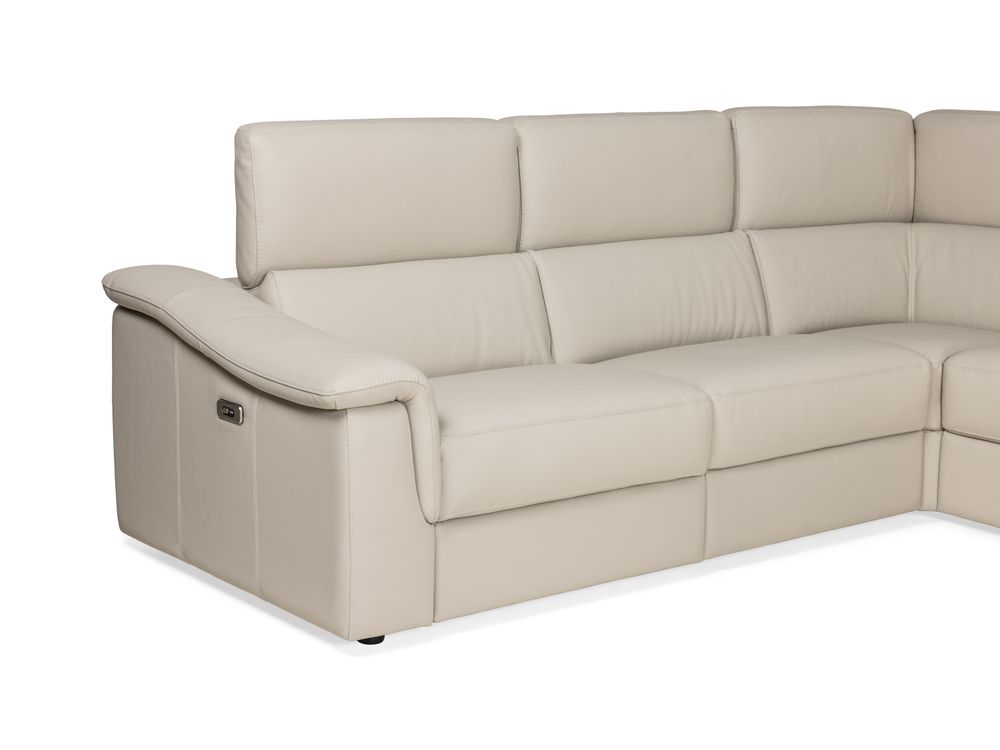 Hoeksalon  KALIPSO - Beige leder C-CAL-157-001