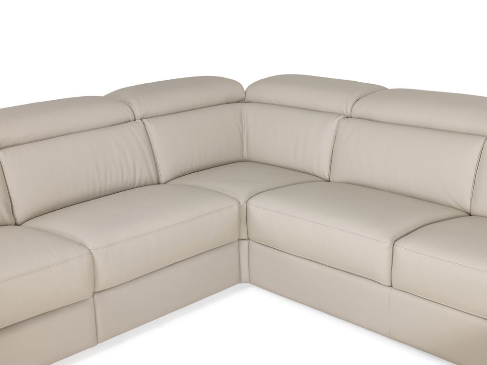 Hoeksalon  KALIPSO - Beige leder C-CAL-157-001