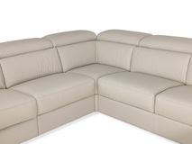Hoeksalon  KALIPSO - Beige leder C-CAL-157-001