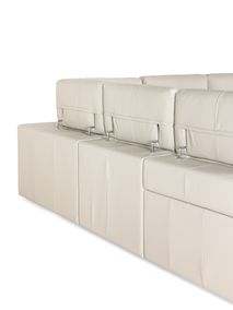 Hoeksalon  KALIPSO - Beige leder C-CAL-157-001