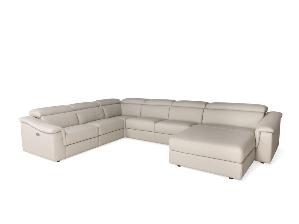 Hoeksalon  KALIPSO - Beige leder C-CAL-157-001