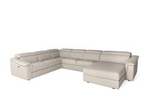 Hoeksalon  KALIPSO - Beige leder C-CAL-157-001