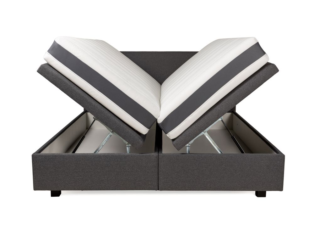 Boxspring BOX38 incl. matrassen - Grijs C-RVR BX38 1820-DG68