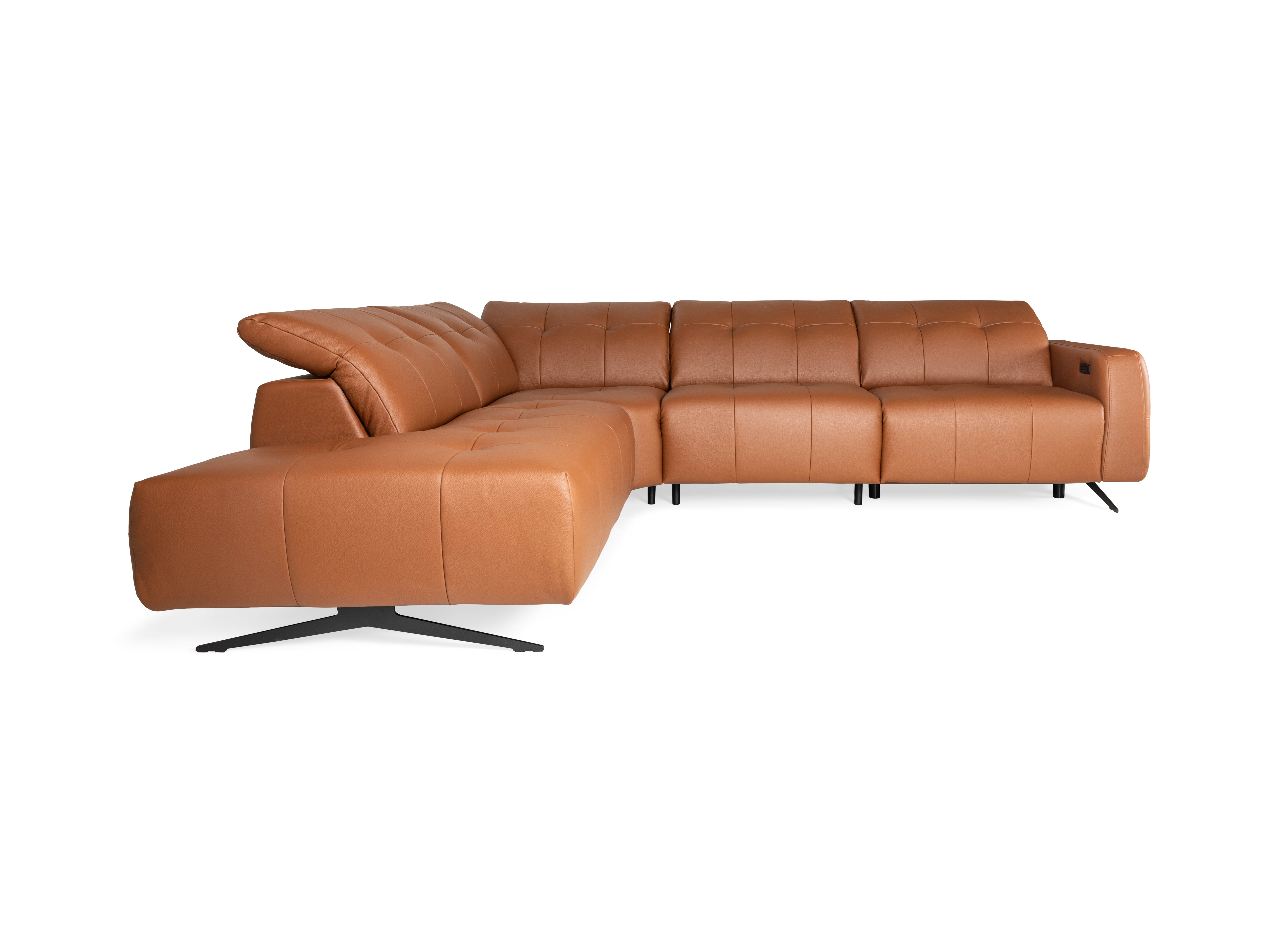 Hoeksalon OTIS - Cognac leder