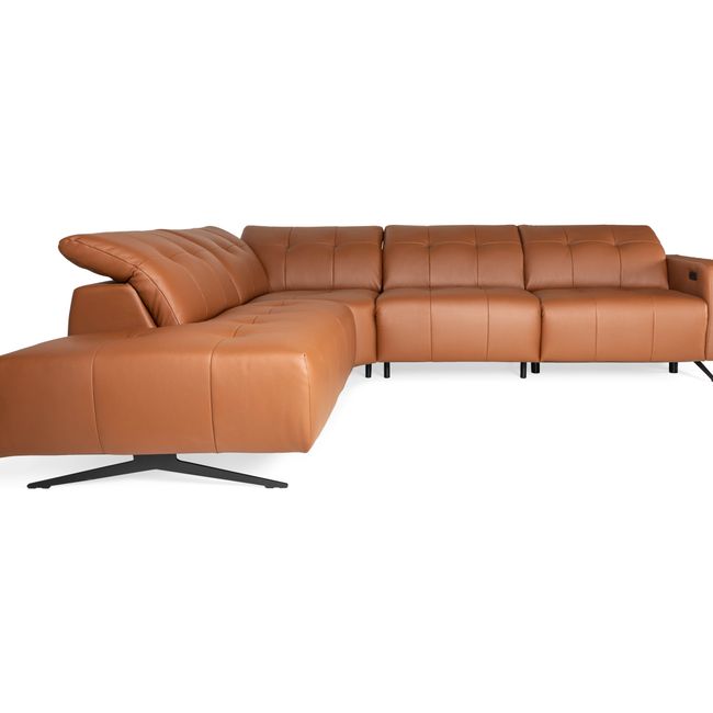 Hoeksalon OTIS - Cognac leder