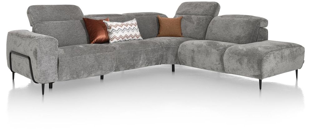 Hoeksalon met elektr. relax NAZARE - Grijs C-XOO-NZR-HKS1