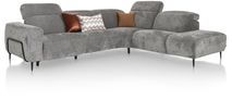 Hoeksalon met elektr. relax NAZARE - Grijs C-XOO-NZR-HKS1