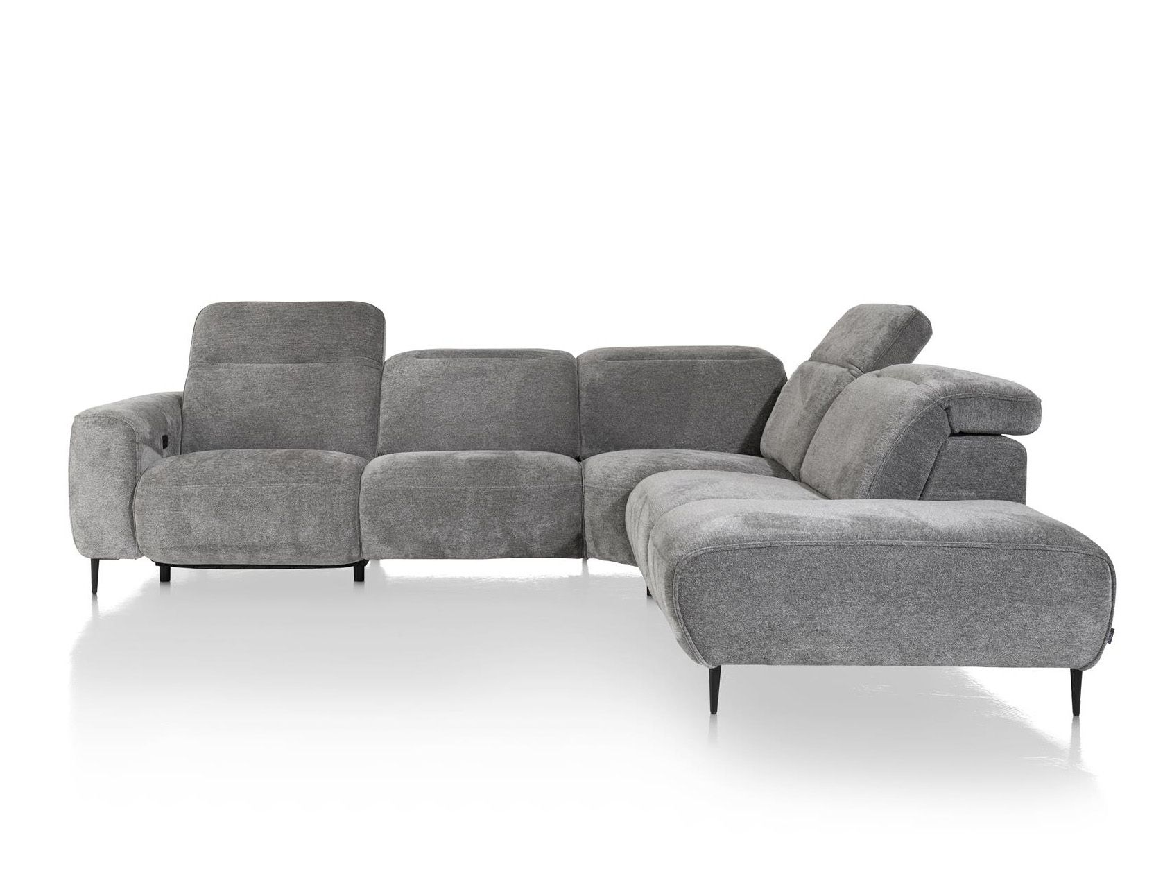 Hoeksalon met elektr. relax NAZARE - Grijs