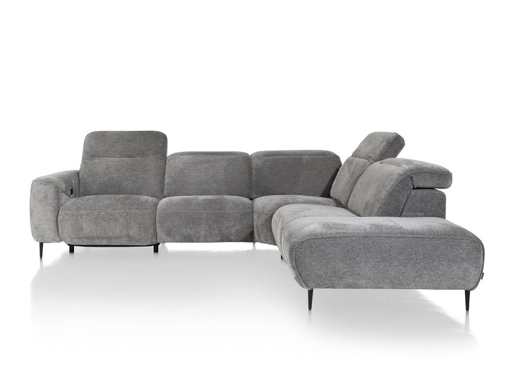 Hoeksalon met elektr. relax NAZARE - Grijs C-XOO-NZR-HKS1