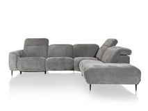 Hoeksalon met elektr. relax NAZARE - Grijs C-XOO-NZR-HKS1