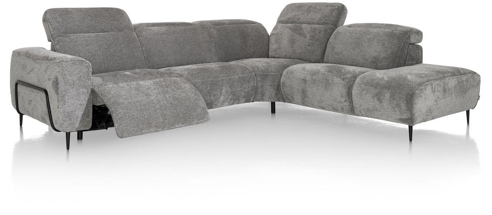 Hoeksalon met elektr. relax NAZARE - Grijs C-XOO-NZR-HKS1