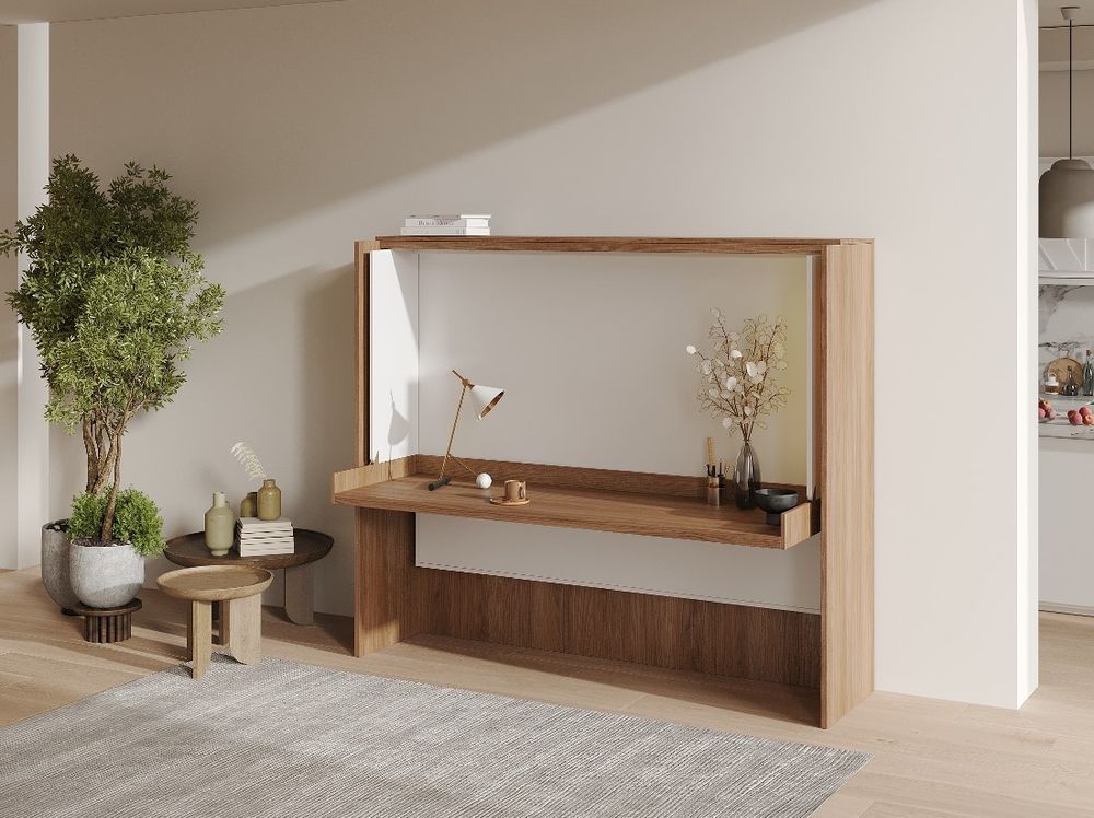 Bureau opklapbed SMART OFFICIO - Wit/eik BNE SM OFB9