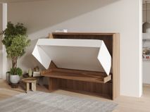 Bureau opklapbed SMART OFFICIO - Wit/eik BNE SM OFB9