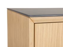 Wandkast LIMA - White Wash Oak / Zwart keramiek MED-26-000005
