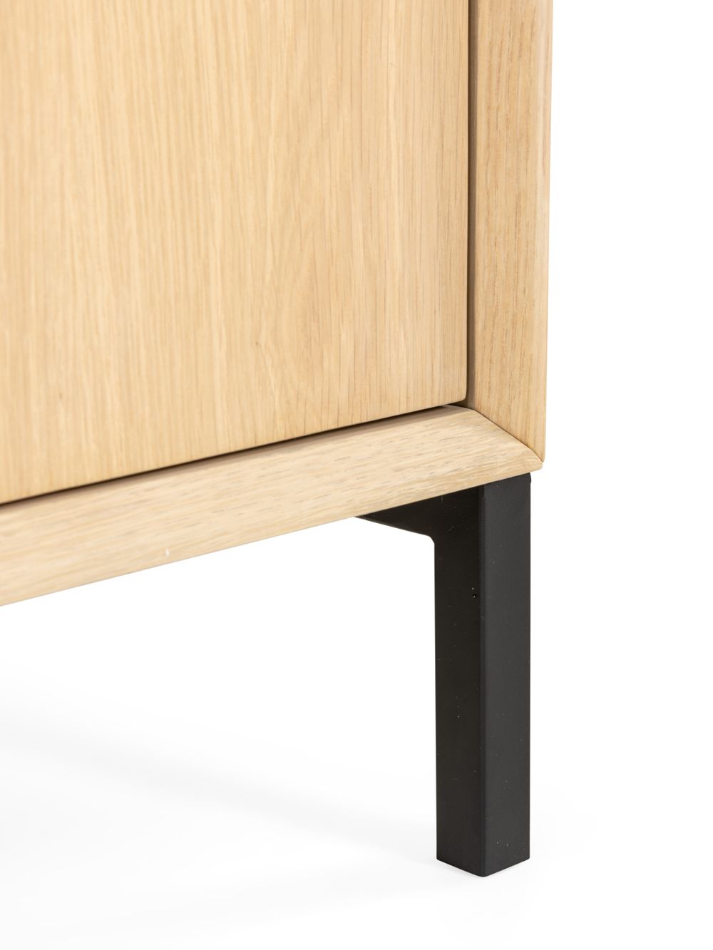 Wandkast LIMA - White Wash Oak / Zwart keramiek MED-26-000005