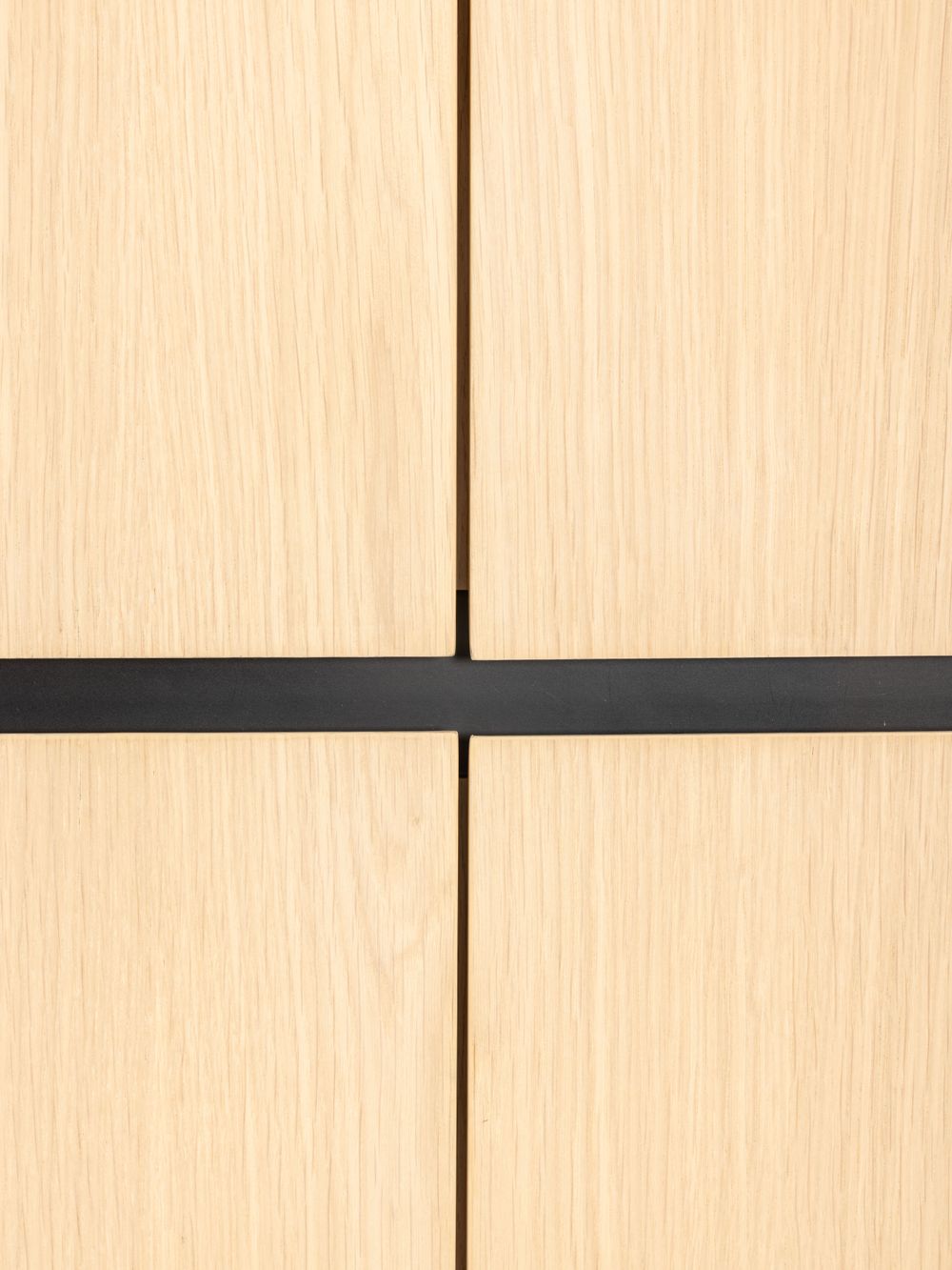 Wandkast LIMA - White Wash Oak / Zwart keramiek MED-26-000005