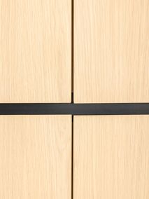 Wandkast LIMA - White Wash Oak / Zwart keramiek MED-26-000005