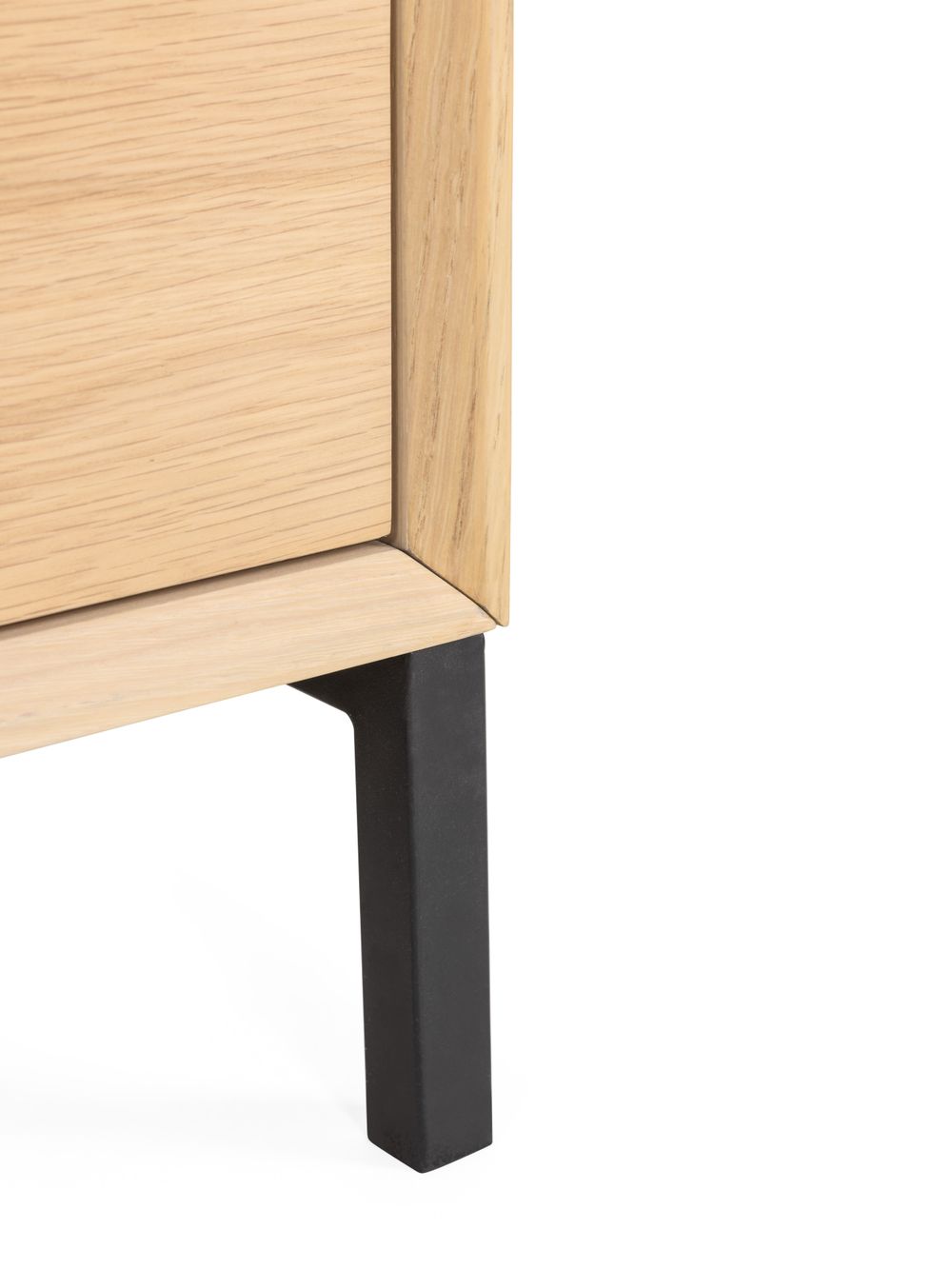 Dressoir LIMA - White Wash Oak / Zwart keramiek MED-26-000004