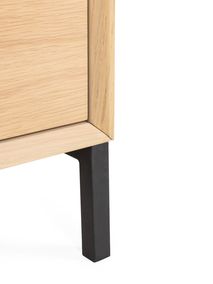 Dressoir LIMA - White Wash Oak / Zwart keramiek MED-26-000004