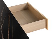 Dressoir LIMA - White Wash Oak / Zwart keramiek MED-26-000004