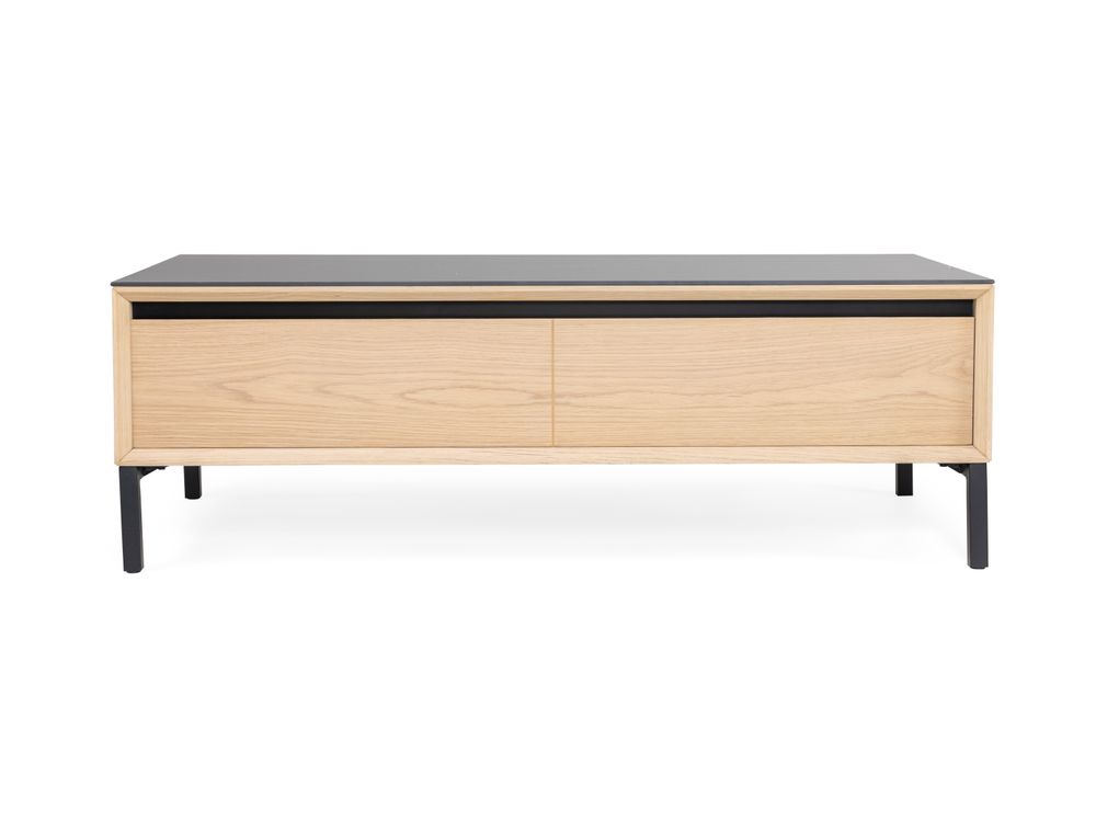 Salontafel LIMA - White Wash Oak / Zwart keramiek MED-26-000001