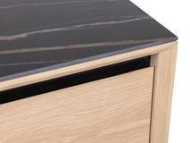 Salontafel LIMA - White Wash Oak / Zwart keramiek MED-26-000001