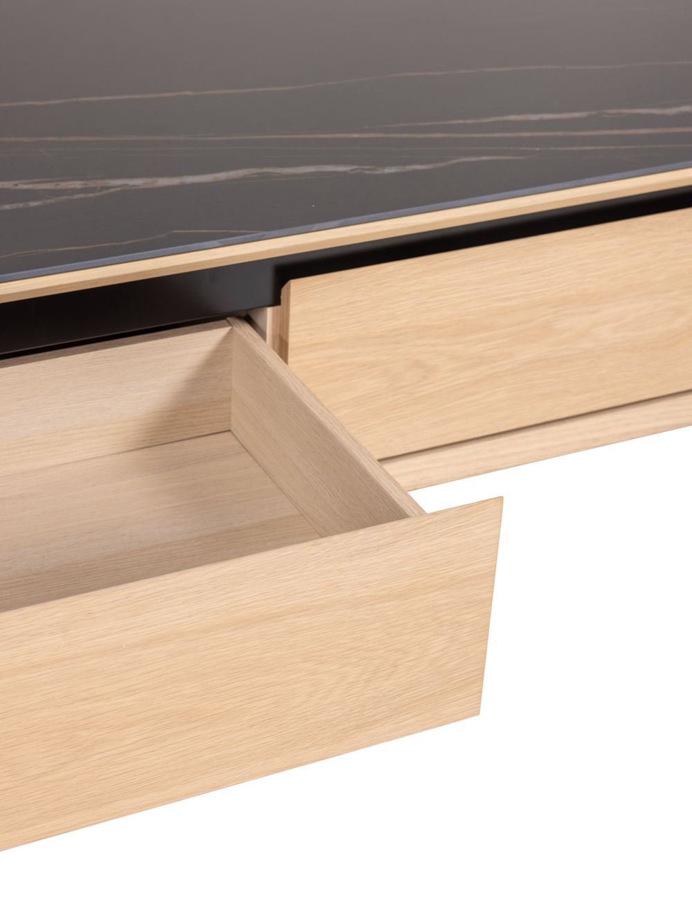 Salontafel LIMA - White Wash Oak / Zwart keramiek MED-26-000001