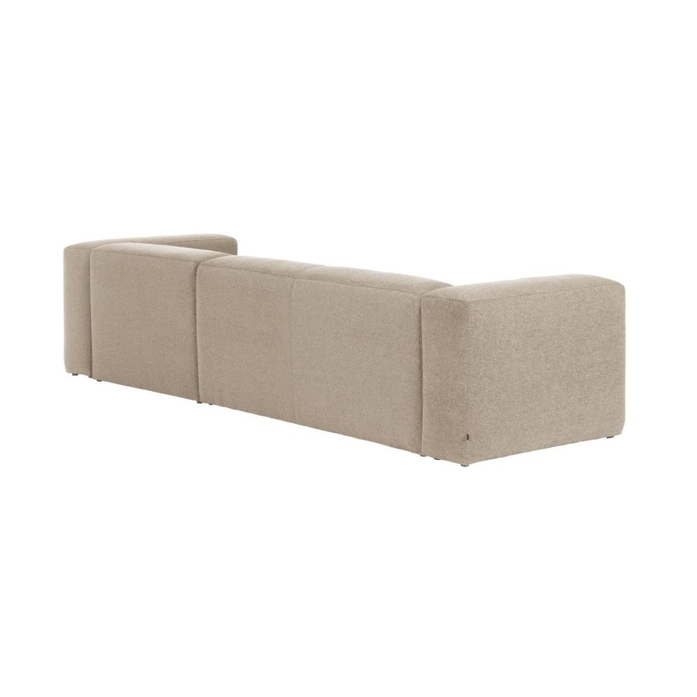 3-zit met chaise longue rechts BLOK - Beige KAV S752GR39