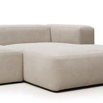 3-zit met chaise longue rechts BLOK - Beige KAV S752GR39