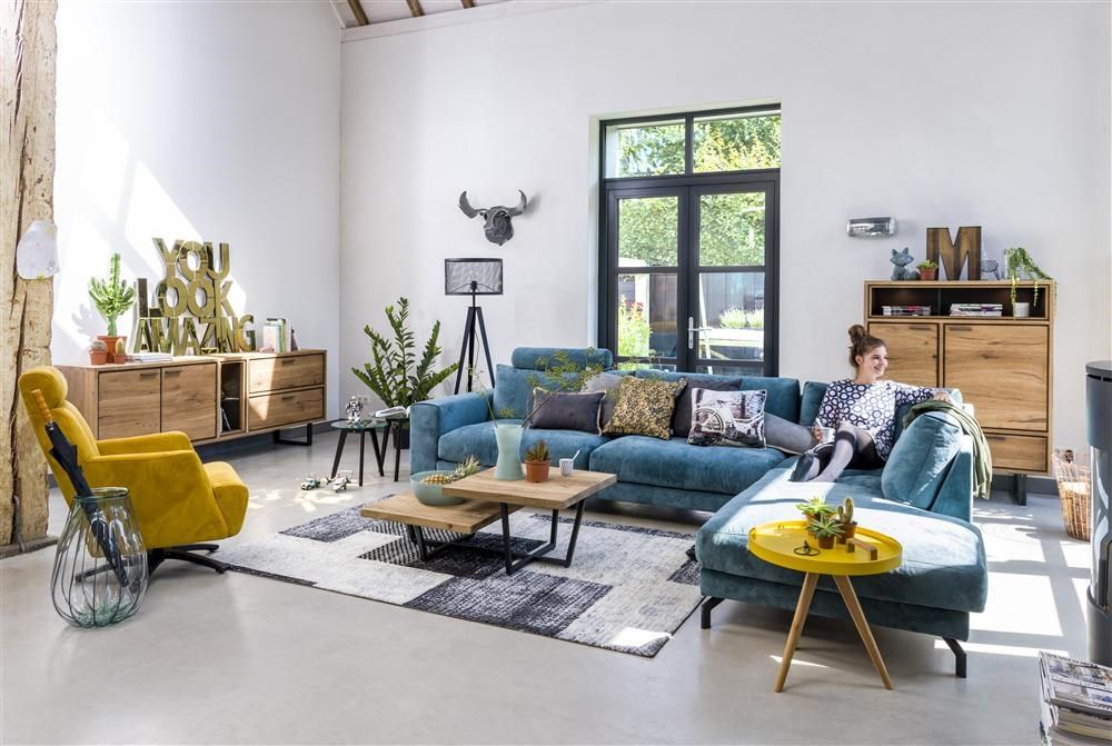 Highboard DENMARK - Oak Railway Brown