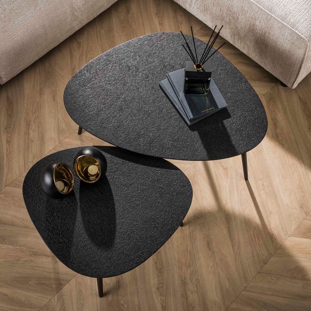 Set van 2 salontafels TRIANGLE METALLIC - Metallic ZLS 3150-48