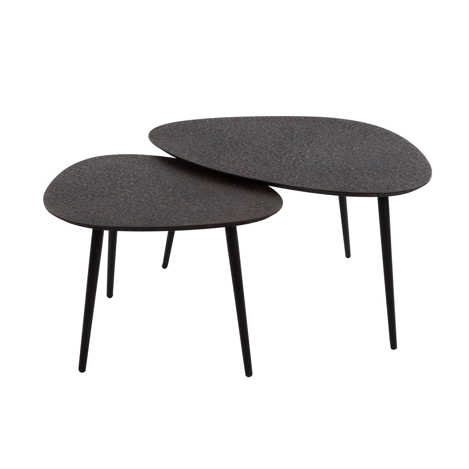 Set van 2 salontafels TRIANGLE METALLIC - Metallic ZLS 3150-48