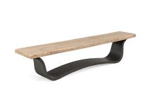 Bank ACACIA WAVE - Hout / metalen poot LEL VE4101