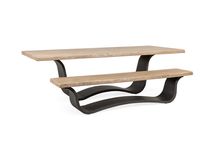 Eetkamertafel ACACIA WAVE - Hout / metalen poot LEL VE4260