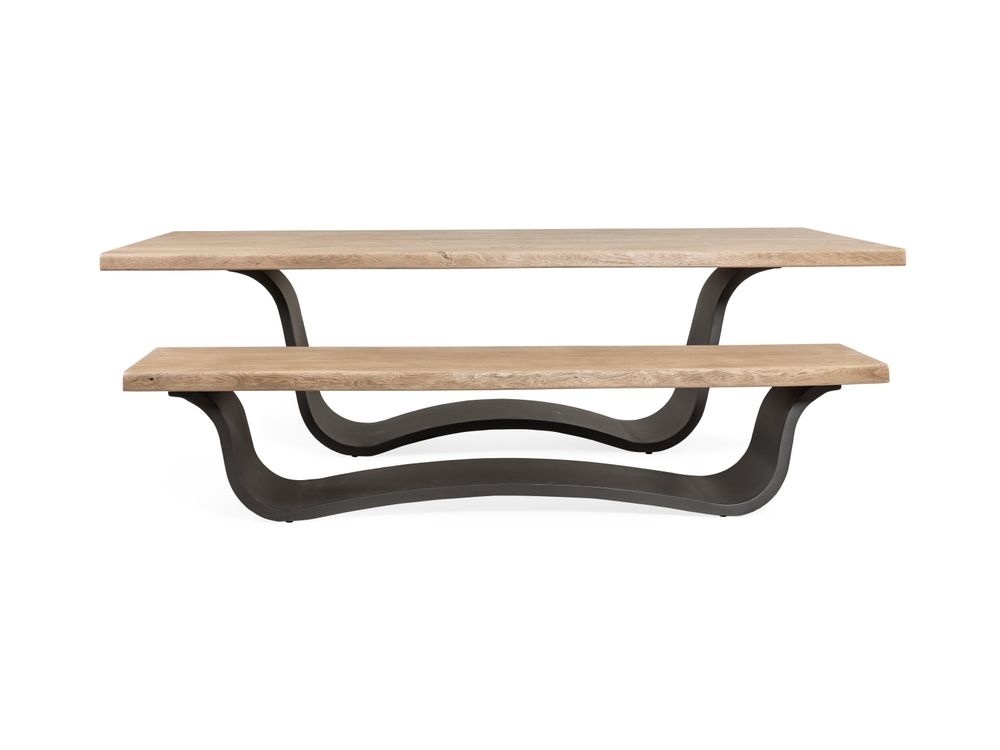 Eetkamertafel ACACIA WAVE - Hout / metalen poot LEL VE4260