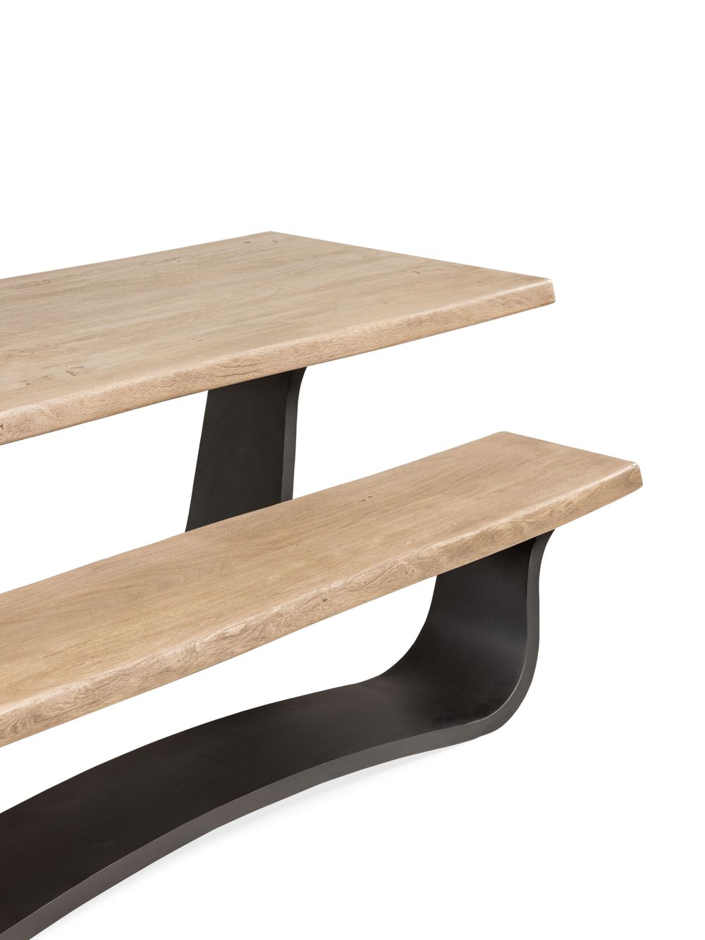 Eetkamertafel ACACIA WAVE - Hout / metalen poot LEL VE4260