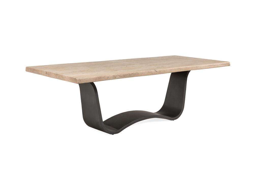 Eetkamertafel ACACIA WAVE - Hout / metalen poot LEL VE4260