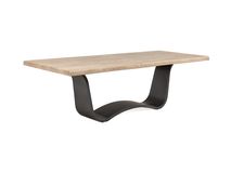 Eetkamertafel ACACIA WAVE - Hout / metalen poot LEL VE4260