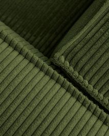 2-zit met chaise longue links BLOK - Groen corduro KAV S575LN19