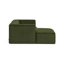 2-zit met chaise longue rechts BLOK - Groen cordur KAV S574LN19
