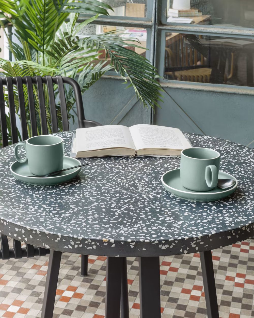 Tafel TELLA - Zwart terrazzo KAV CC1972PR01