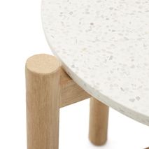 Bijzettafel POLA - Massief Eucalyptushout/Cement KAV J0400015PR05