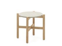 Bijzettafel POLA - Massief Eucalyptushout/Cement KAV J0400015PR05