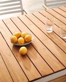 Tuintafel BONA - Teak / Wit KAV J0100028MM46