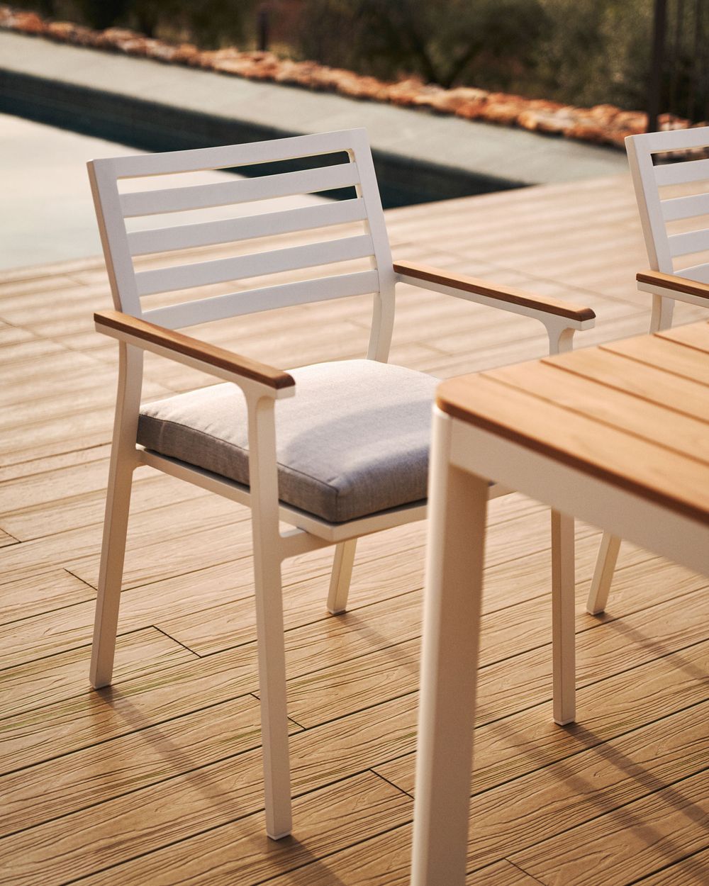 Tuinstoel BONA - Zwart/Teak KAV J0600031NN05