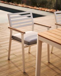 Tuinstoel BONA - Zwart/Teak KAV J0600031NN05