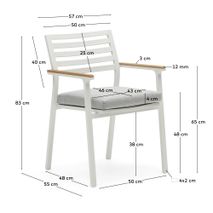 Tuinstoel BONA - Zwart/Teak KAV J0600031NN05