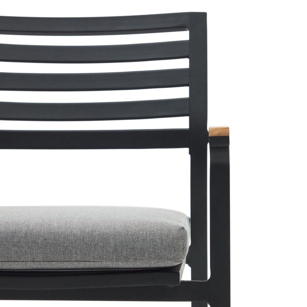 Tuinstoel BONA - Wit/Teak KAV J0600031NN15