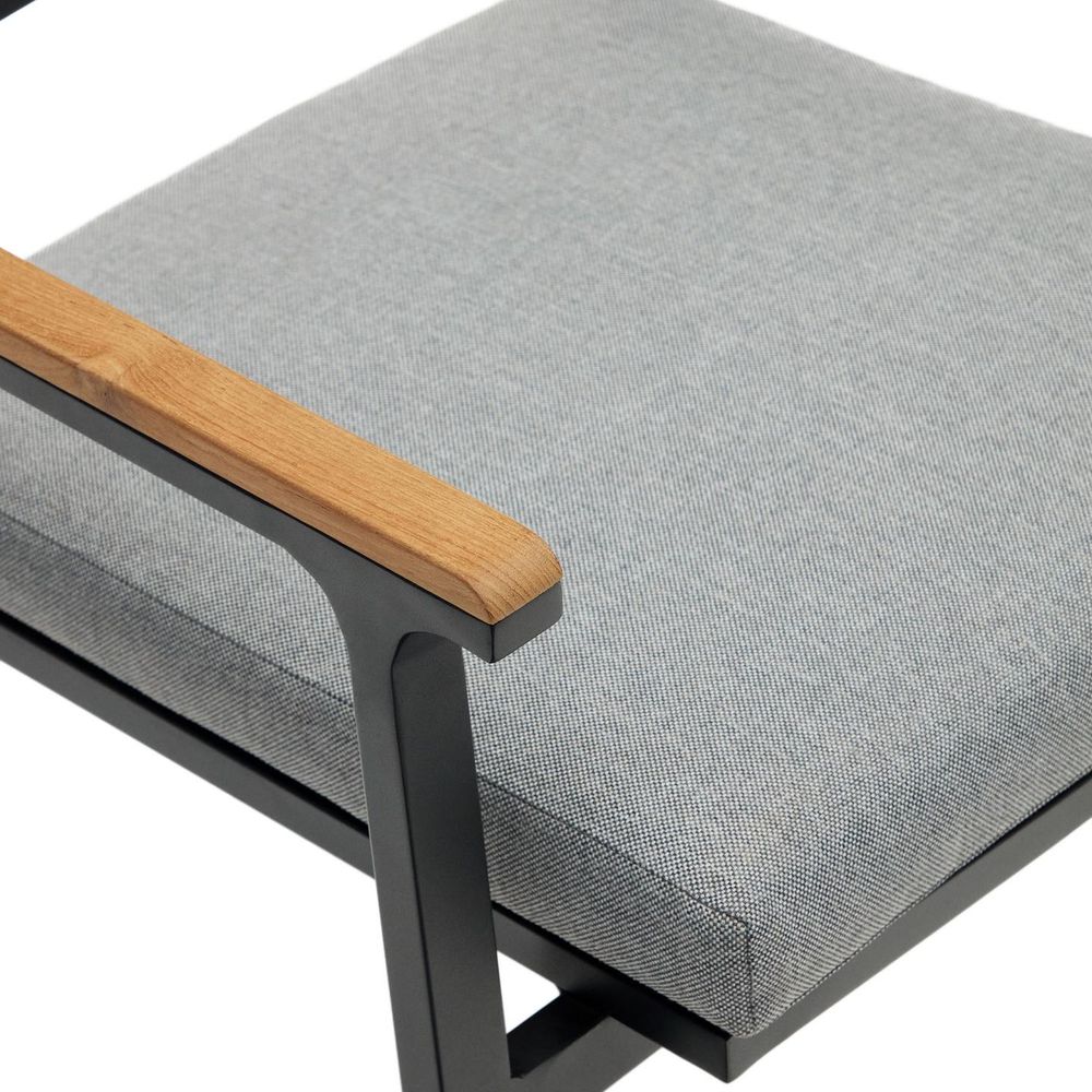 Tuinstoel BONA - Wit/Teak KAV J0600031NN15