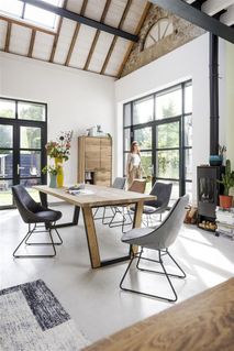 Eetkamertafel DENMARK - Oak Railway Brown XOO 36231